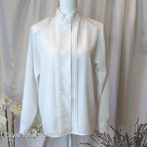 Vintage Yves St. Clair White Button Down 12
